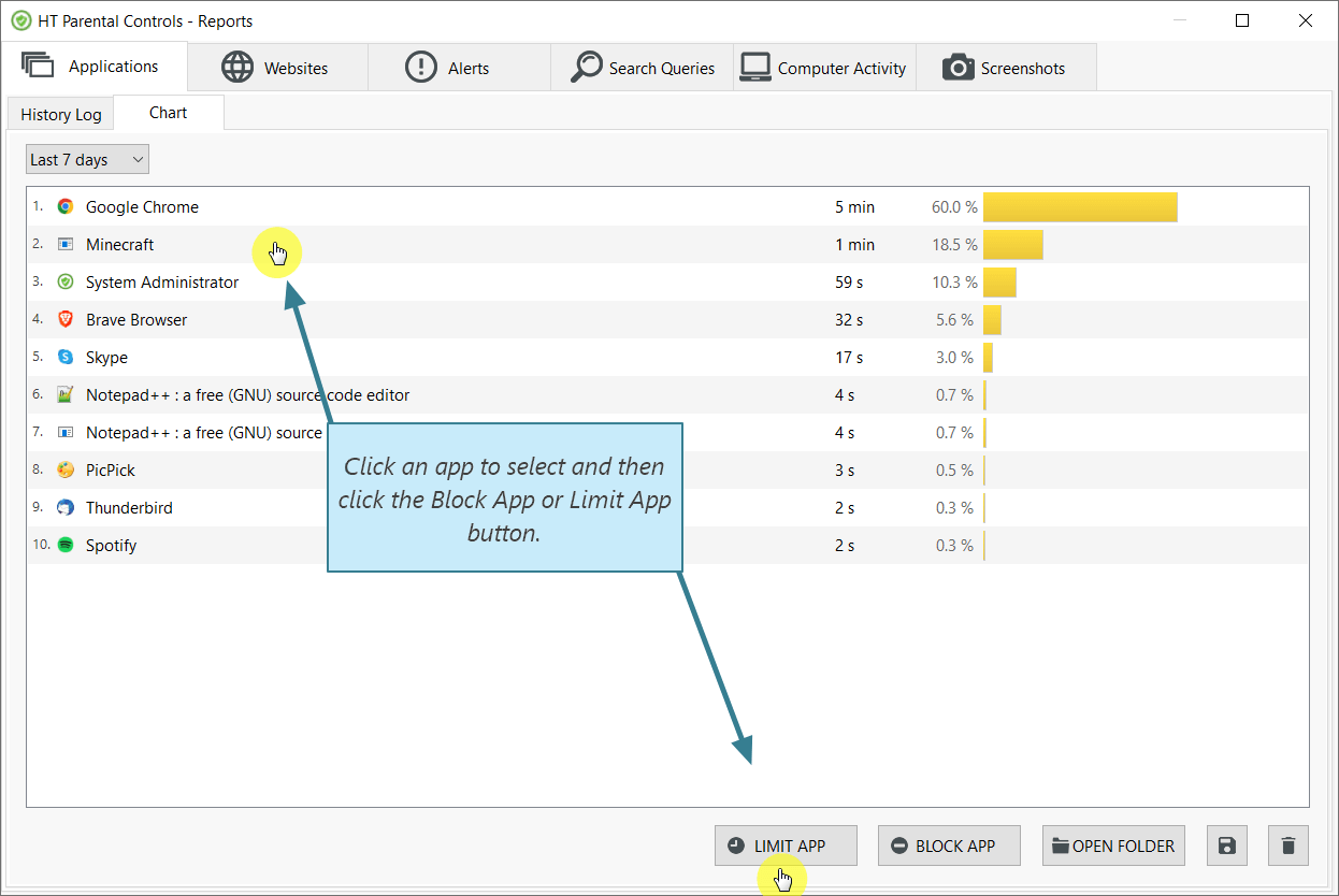 Block Application From Logs