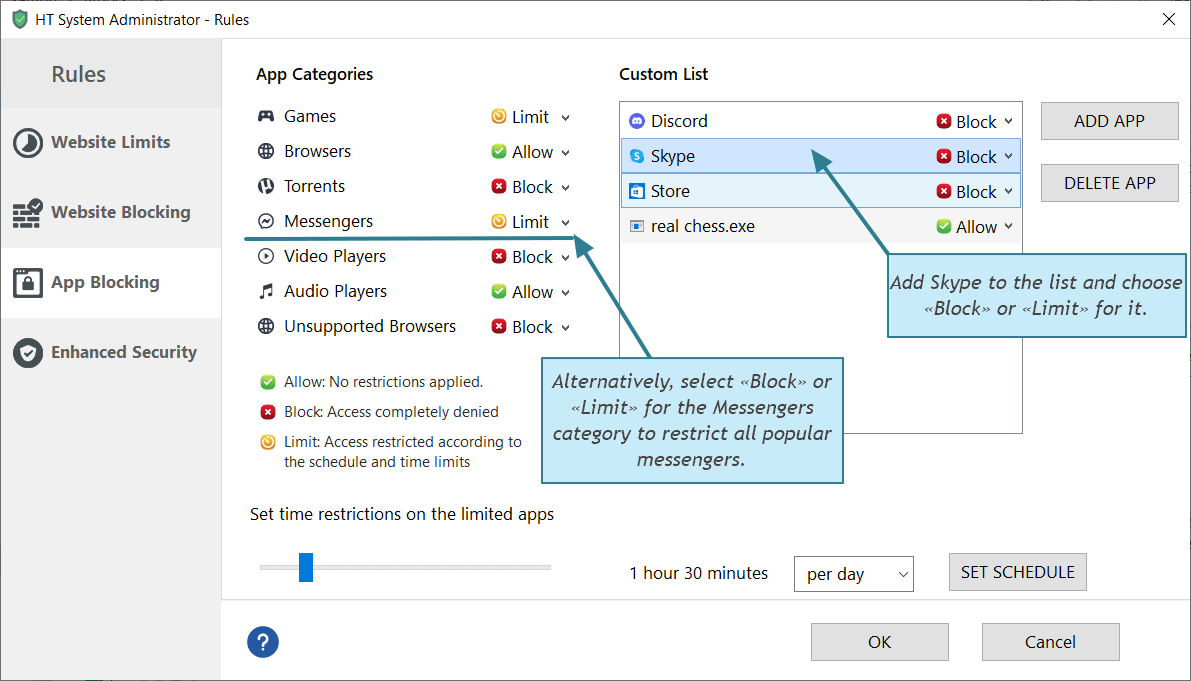 how to block skype