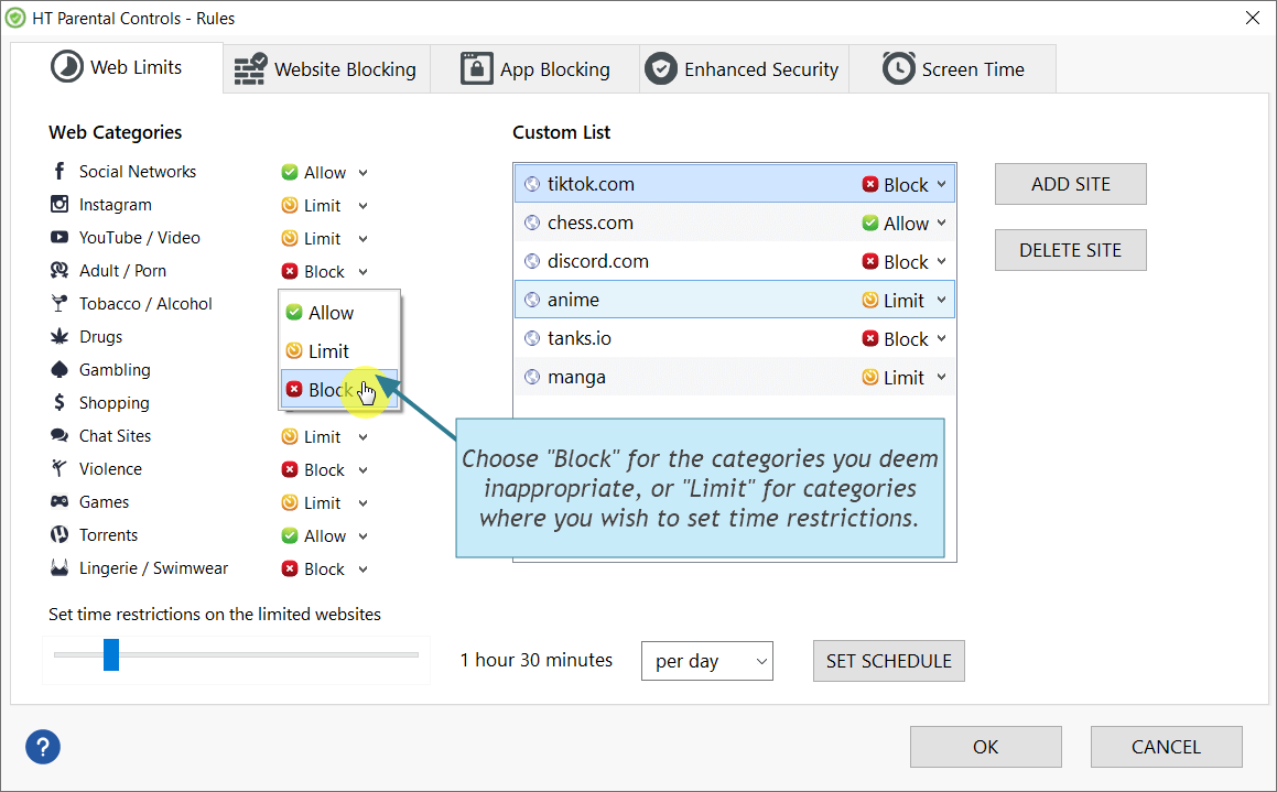 How to Block Inappropriate Content
