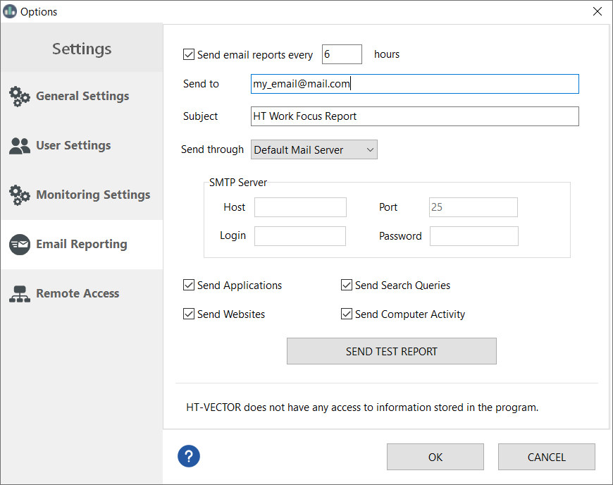 Email Reporting