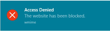 access to a website is denied
