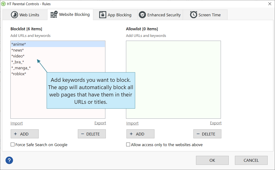 how to block all websites except one