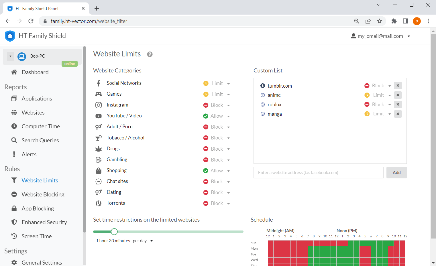 windows website blocker