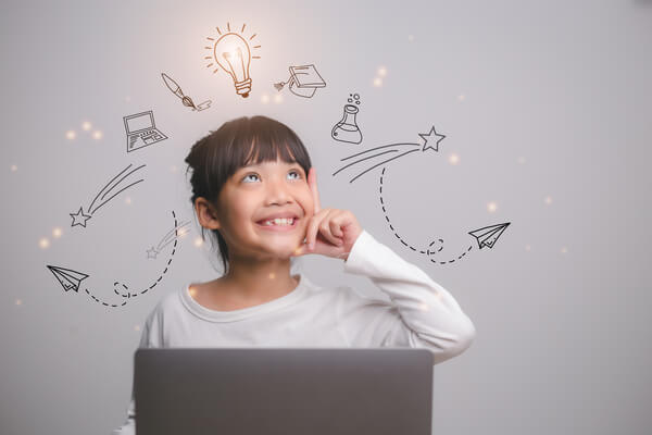 Girl at laptop
