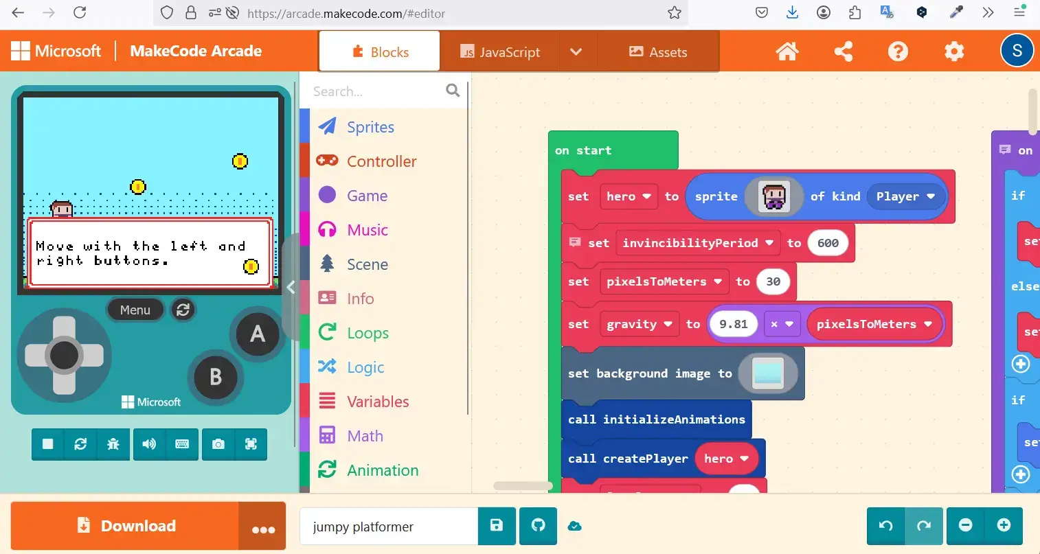 Microsoft Make Code Arcade